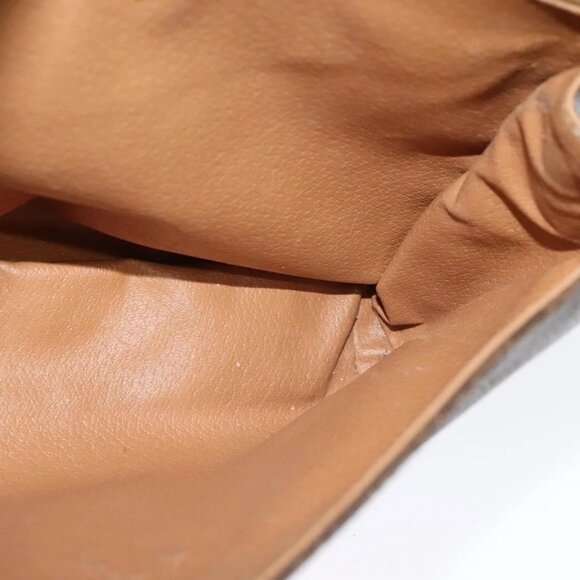 CELINE Macadam Canvas Shoulder Bag PVC Leather Brown Gold Auth sw675 - Picture 13 of 16